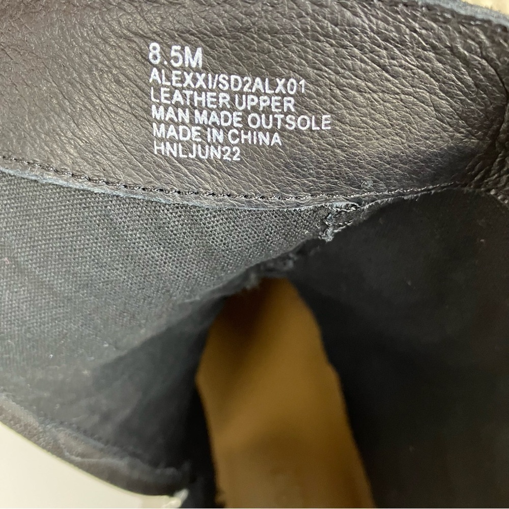 Splendid Alexxi Suede Moto Style Lug Sole Boots Black Zip Closure Sz 8.5 - Picture 15 of 16